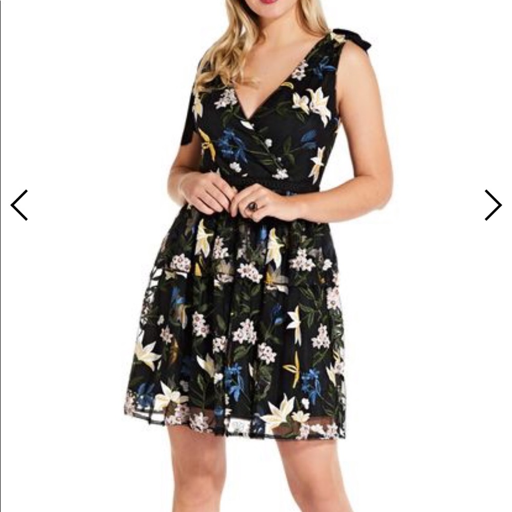 Adrianna papell sequins embroidered dress size 12